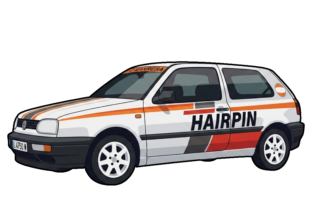 Volkswagen Golf MK3 de costat de l'Associació Hairpin